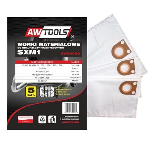 ⁨AW MICROTEXTILE BAGS set of 5 pcs.  SXM1 GAS 50 / STARMIX 50⁩ at Wasserman.eu