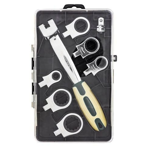 ⁨ROCKFORCE RING WRENCH SET 8pcs. 8-19mm /INTERCHANGEABLE WITH RATCHET⁩ at Wasserman.eu