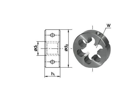 ⁨FANAR INCH DIE G 1/2" CYLINDRICAL PIPE THREAD HSS 800, DIN-EN 24231⁩ at Wasserman.eu