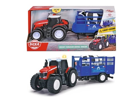 ⁨Vehicle FARM Massey Ferguson Tractor with trailer 26 cm⁩ at Wasserman.eu