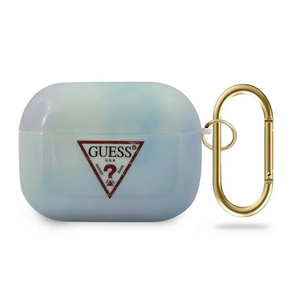 ⁨Guess GUACAPTPUMCGC02 AirPods Pro cover niebieski/blue Tie & Dye Collection⁩ w sklepie Wasserman.eu