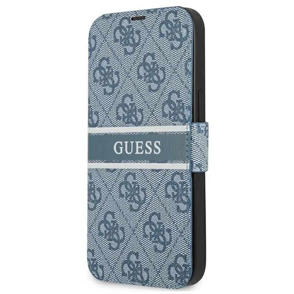 ⁨Guess GUBKP13S4GDBL iPhone 13 mini 5,4" niebieski/blue book 4G Stripe⁩ w sklepie Wasserman.eu