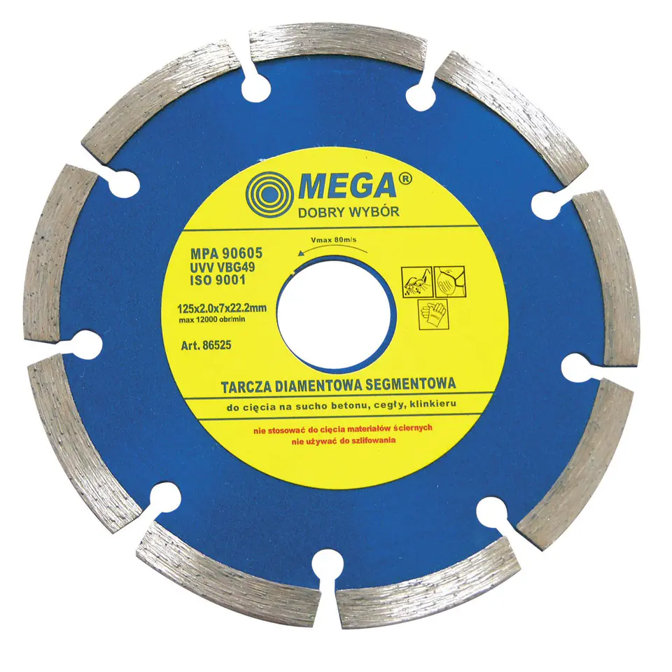 ⁨Segmented diamond blade (mat.bud) 180*2.4*7.7.2*22.2⁩ at Wasserman.eu