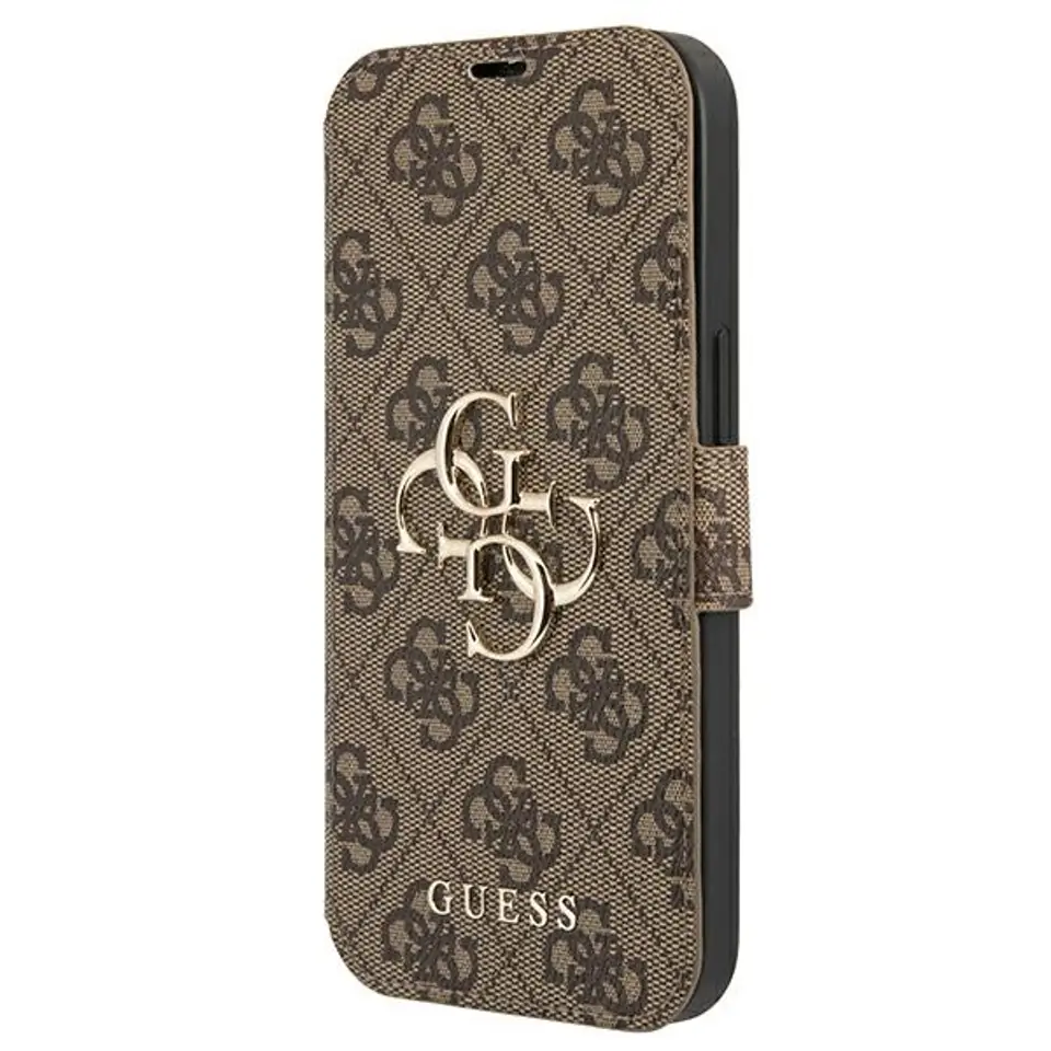 ⁨Guess GUBKP13X4GMGBR iPhone 13 Pro Max 6,7" brown/brown book 4G Big Metal Logo⁩ at Wasserman.eu