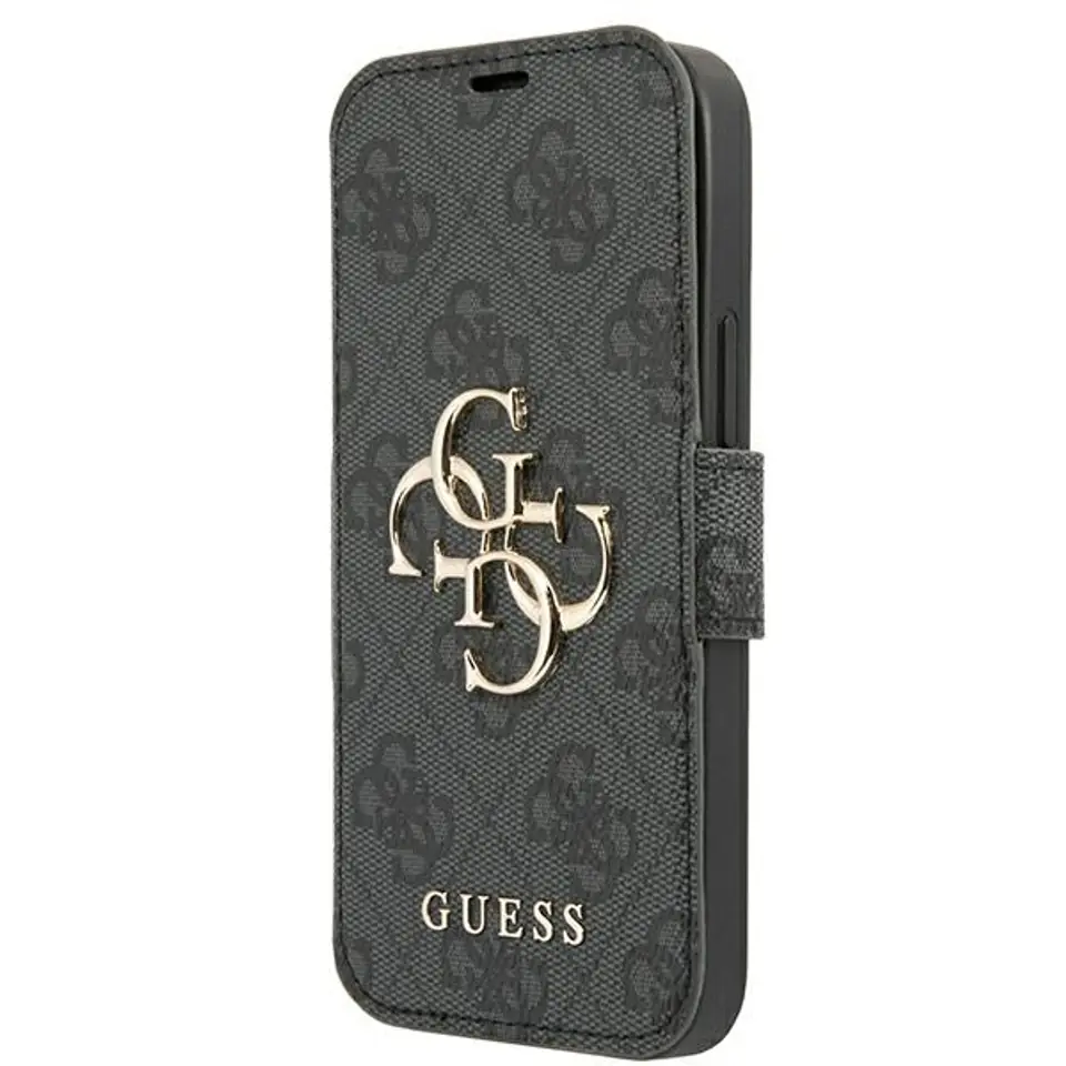 ⁨Guess GUBKP13L4GMGGR iPhone 13 Pro / 13 6,1" grey/grey book 4G Big Metal Logo⁩ at Wasserman.eu