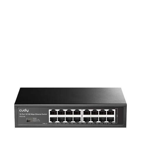 ⁨Cudy FS1016 network switch Fast Ethernet (10/100) Black⁩ at Wasserman.eu