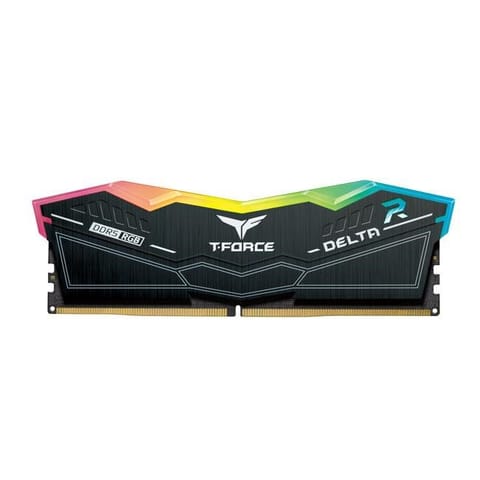 ⁨Team Group T-FORCE DELTA RGB DDR5 Memory 32GB (2x16GB) 6000MHz CL38 1.25V Black⁩ at Wasserman.eu