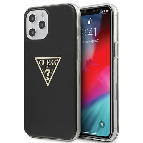 ⁨Guess GUHCP12LPCUMPTBK iPhone 12 Pro Max 6,7" black/black hardcase Metallic Collection⁩ at Wasserman.eu