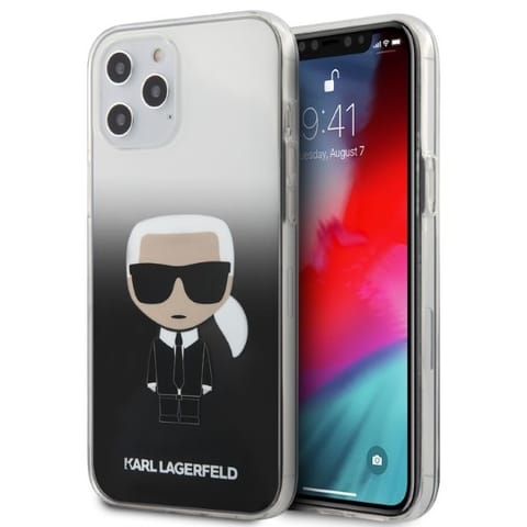 ⁨Karl Lagerfeld KLHCP12LTRDFKBK iPhone 12 Pro Max 6,7" czarny/black hardcase Gradient Ikonik Karl⁩ w sklepie Wasserman.eu