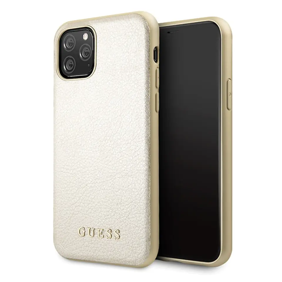 ⁨Guess GUHCN58IGLGO iPhone 11 Pro gold/gold hard case Iridescent⁩ at Wasserman.eu