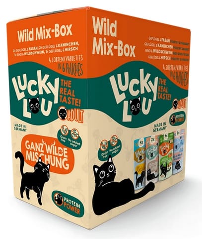 ⁨Lucky Lou Lifestage Adult Wild Mix-Box saszetki 6x125g⁩ w sklepie Wasserman.eu