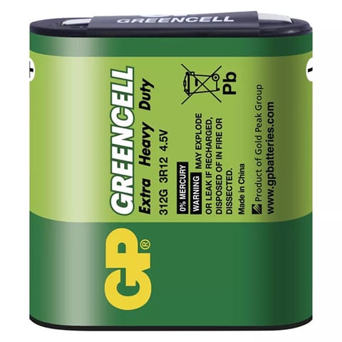 ⁨Bateria cynkowo-węglowa, 3R12, 3R12, 4.5V, GP, folia, 1-pack, Greencell⁩ w sklepie Wasserman.eu