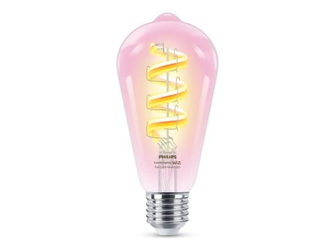 ⁨WiZ Philips Smart WiFi Filament Clear ST64 E27 6.3W 470Lm RGB Wizarding World⁩ w sklepie Wasserman.eu
