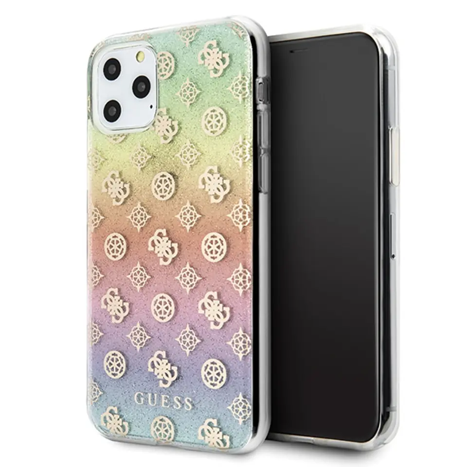 ⁨Guess GUHCN58PEOML iPhone 11 Pro multicolor hard case Iridescent 4G Peony⁩ at Wasserman.eu