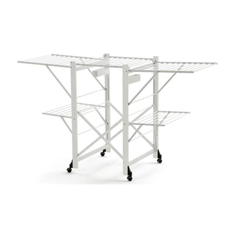 ⁨ARREDAMENTI GABBIANO Drying rack on wheels - 175 x 67 cm, White⁩ at Wasserman.eu