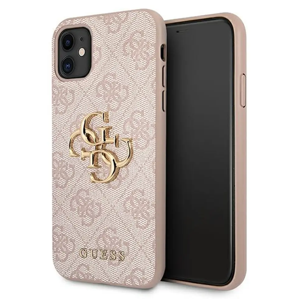 ⁨Guess GUHCN614GMGPI iPhone 11 6,1" / Xr różowy/pink hardcase 4G Big Metal Logo⁩ w sklepie Wasserman.eu