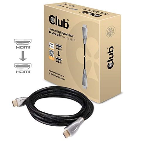 ⁨CLUB3D HDMI 2.0 Cable 3Meter UHD 4K/60Hz 18Gbps Certified Premium High Speed⁩ at Wasserman.eu