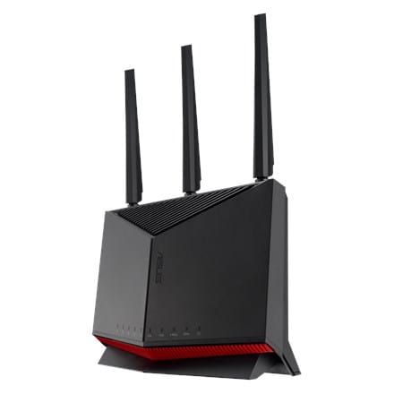 ⁨ASUS RT-BE86U router bezprzewodowy 10 Gigabit Ethernet Dual-band (2.4 GHz/5 GHz) Czarny⁩ w sklepie Wasserman.eu