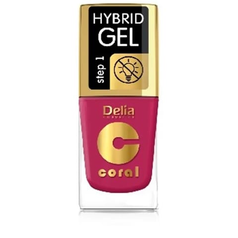 ⁨DELIA Coral Hybrid Gel Lakier hybrydowy do paznokci 103 Juicy Raspberry 11 ml⁩ w sklepie Wasserman.eu