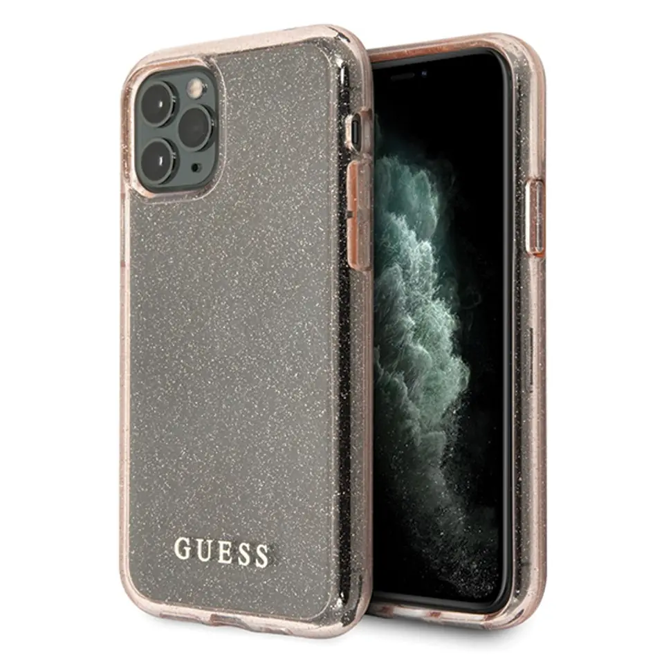 ⁨Guess GUHCN65PCGLPI iPhone 11 Pro Max różowy/pink hard case Glitter⁩ w sklepie Wasserman.eu