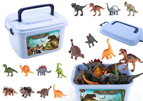Dinozaury Zestaw Figurek Park Akcesoria Pudełko 46 Elementów w sklepie Wasserman.eu