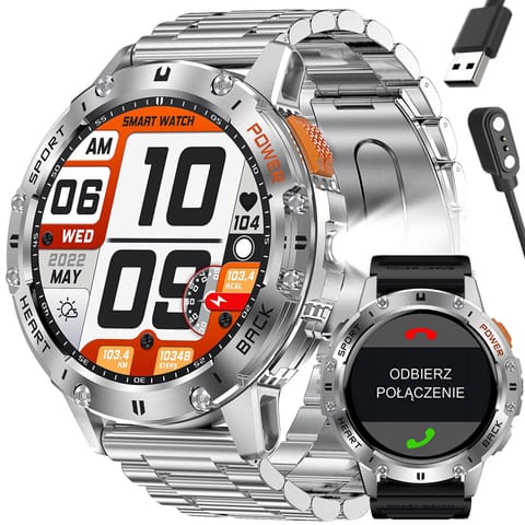 SMARTWATCH MĘSKI GRAVITY GT22-2 - AMOLED, DODATKOWY PASEK (sg030b) w sklepie Wasserman.eu