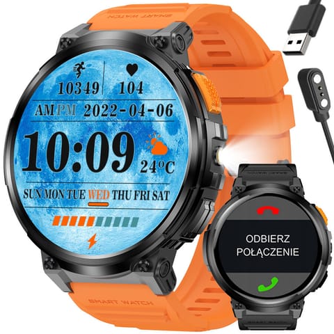 SMARTWATCH MĘSKI GRAVITY GT23-3 - LATARKA, DODATKOWY PASEK (sg031c) w sklepie Wasserman.eu