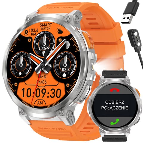 SMARTWATCH MĘSKI GRAVITY GT23-4 - LATARKA, DODATKOWY PASEK (sg031d) w sklepie Wasserman.eu