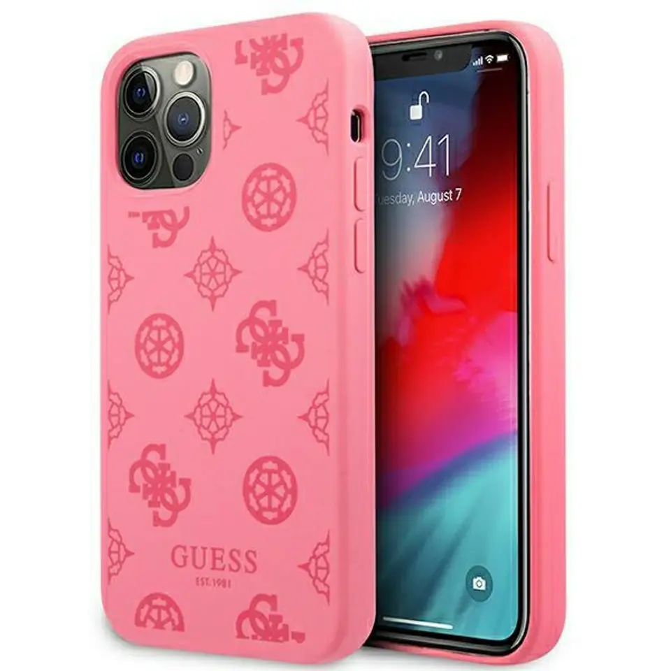 ⁨Guess GUHCP12LLSPEFU iPhone 12 Pro Max 6.7" fuchsia/fuchsia hard case Peony Collection⁩ at Wasserman.eu