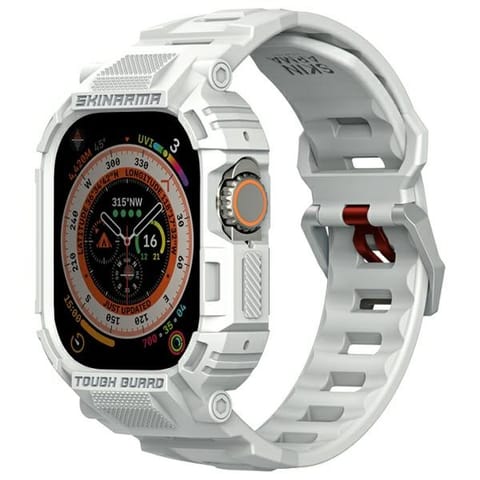 ⁨Skinarma pasek+etui Mecha 2in1 Apple     Watch 49mm jasno szary/light grey⁩ w sklepie Wasserman.eu