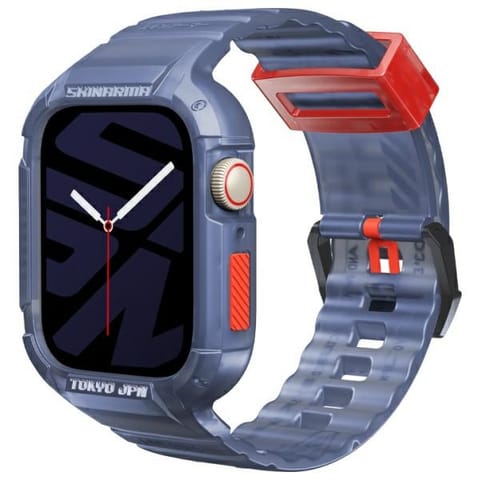 ⁨Skinarma pasek+etui Saido 2in1 Apple      Watch 45/44mm ciemno niebieski/dark blue⁩ w sklepie Wasserman.eu