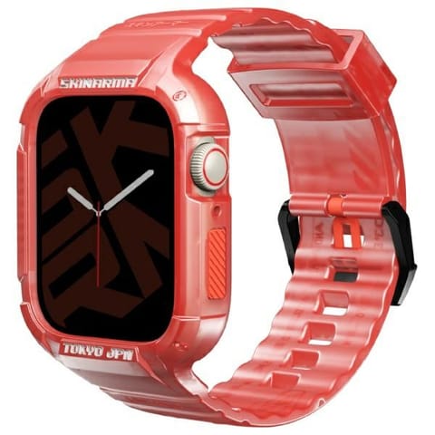 ⁨Skinarma pasek+etui Saido 2in1 Apple     Watch 45/44mm czerwony/red⁩ w sklepie Wasserman.eu