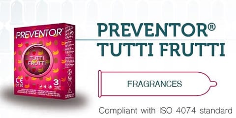 ⁨Pakiet prezerwatyw TUTTI FRUTTI Preventor 48 x 3 szt⁩ w sklepie Wasserman.eu