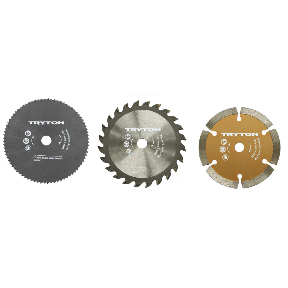 Zestaw tarczy hss+tct+diamentowa do przecinarki tpw600k - 3 sztuki w sklepie Wasserman.eu