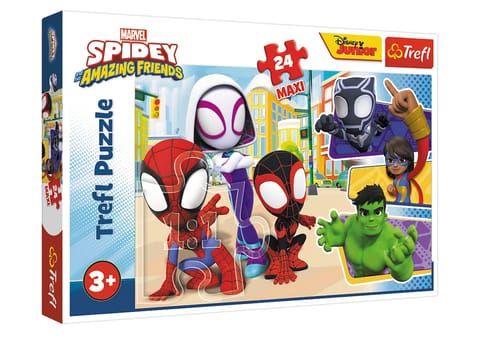 ⁨Puzzle 24el.Maxi Spidey i Przyjaciele Trefl 14348⁩ w sklepie Wasserman.eu