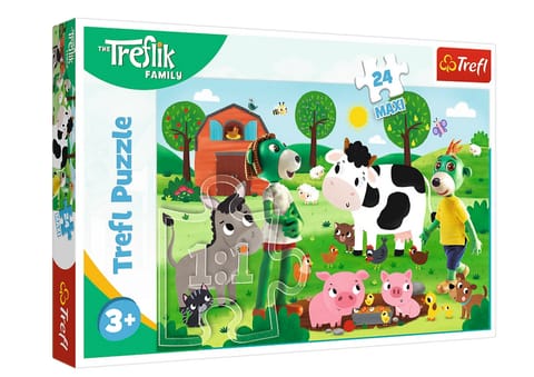 ⁨Puzzle - 24 Maxi - Rodzina Treflików - Trefliki na wsi - Trefl 14361⁩ w sklepie Wasserman.eu
