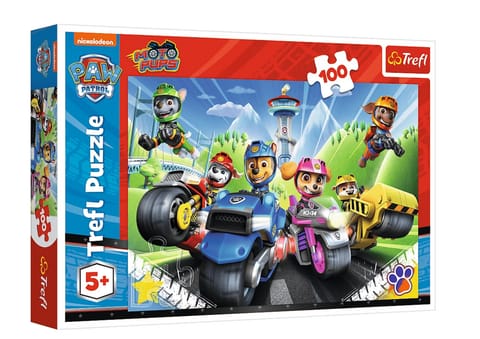 ⁨Puzzle 100el. Psi Patrol Na Motorach Trefl 16430⁩ w sklepie Wasserman.eu