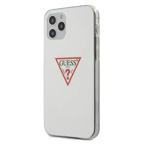⁨Guess GUHCP12MPCUCTLWH iPhone 12/12 Pro 6,1" biały/white hardcase Triangle Collection⁩ w sklepie Wasserman.eu
