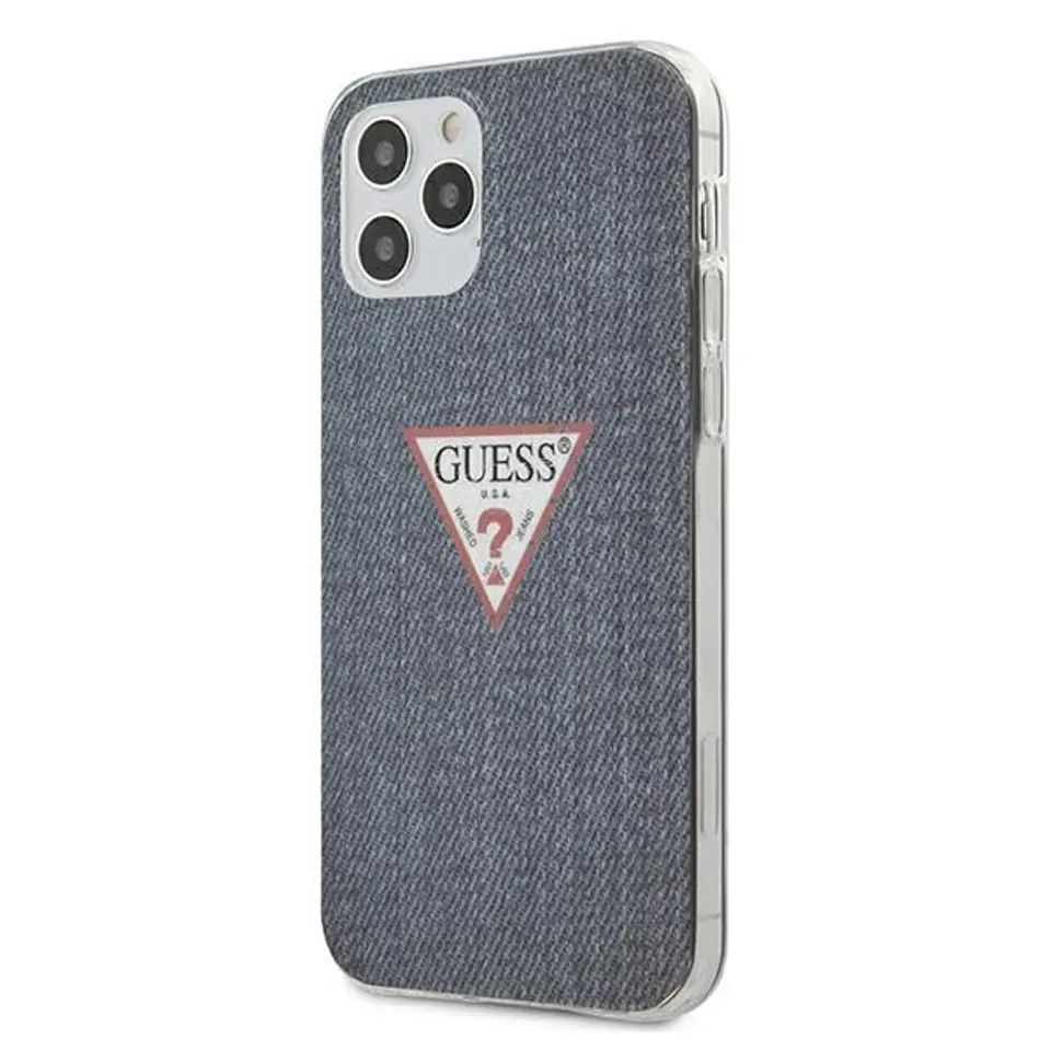 ⁨Guess GUHCP12MPCUJULDB iPhone 12/12 Pro 6.1" dark blue hardcase Jeans Collection⁩ at Wasserman.eu