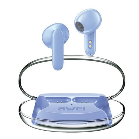 Słuchawki Bluetooth 5.3 T85 ENC TWS niebieskie w sklepie Wasserman.eu