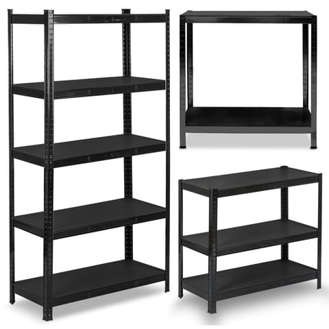 ⁨Regał metalowy magazynowy 180 x 90 x 40 cm Humberg HR-851 czarny⁩ w sklepie Wasserman.eu