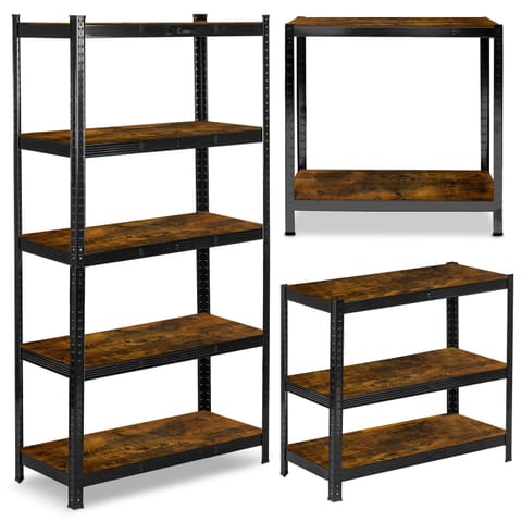 ⁨Regał metalowy magazynowy 180 x 90 x 40 cm Humberg HR-852 czarny⁩ w sklepie Wasserman.eu