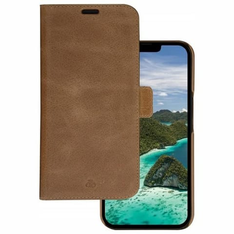 ⁨Etui dbramante 1928 Lynge 2w1 Wallet do  iPhone 14 brązowy/brown⁩ w sklepie Wasserman.eu