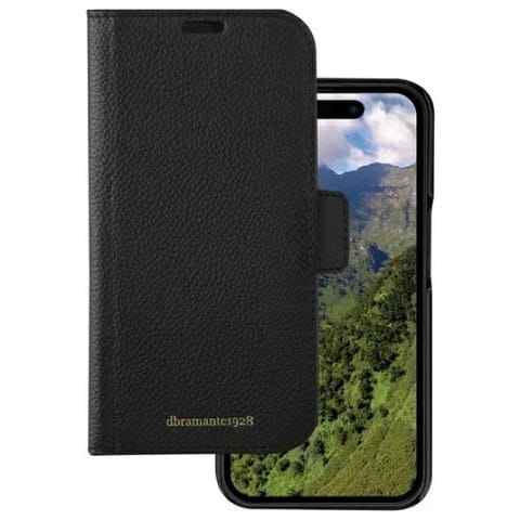 ⁨Etui dbramante 1928 New York 2w1 Wallet  do iPhone 15 czarny/black⁩ w sklepie Wasserman.eu