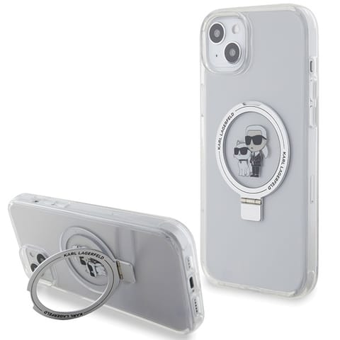 Karl Lagerfeld KLHMP15MHMRSKCH iPhone 15 Plus / 14 Plus 6.7" biały/white hardcase Ring Stand Karl&Choupettte MagSafe w sklepie Wasserman.eu