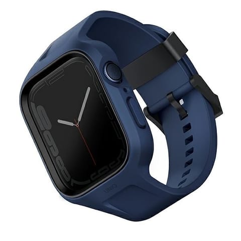 ⁨UNIQ pasek Monos 2in1 Apple Watch Strap + Case Series 4/5/6/7/8/9/SE/SE2 44/45mm. niebieski/marine blue⁩ w sklepie Wasserman.eu