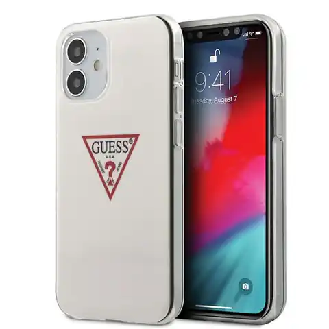 ⁨Guess GUHCP12SPCUCTLWH iPhone 12 mini 5,4" white/white hardcase Triangle Collection⁩ at Wasserman.eu