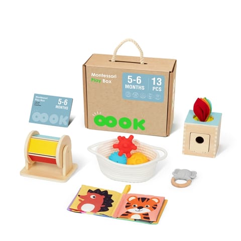 ⁨TOOKY TOY Box Pudełko XXL Montessori Edukacyjne 6w1 Sensoryczne5-6 Mies⁩ w sklepie Wasserman.eu