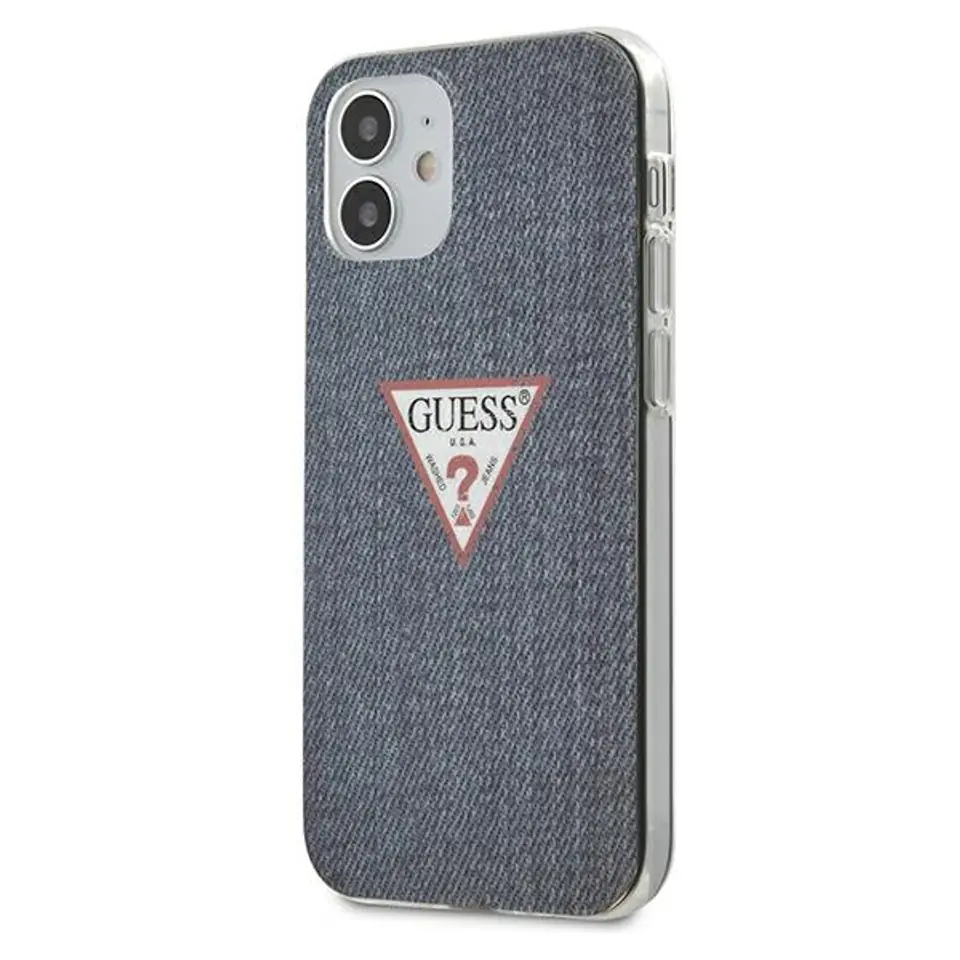 ⁨Guess GUHCP12SPCUJULDB iPhone 12 mini 5,4" granatowy/dark blue hardcase Jeans Collection⁩ w sklepie Wasserman.eu