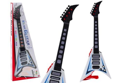 ⁨Gitara Elektryczna Dla Dzieci Światła Melodie Biała⁩ w sklepie Wasserman.eu